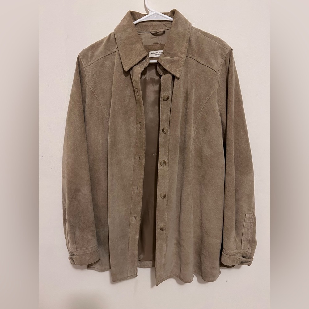 Valerie Stevens Women's Suede Leather Blazer Jacket